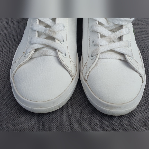 Lacoste Girls White Trainers Pink Detailing Vgc uk1 summer Sneakers - Picture 3 of 16